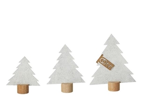 Juletræer på træfod hvid 3 stk.fra Lübec Living OOhh - Tinashjem